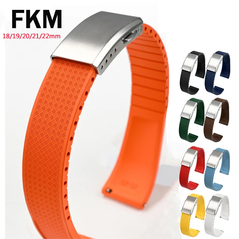 Suede Strap Watch - Cinturino per orologio in gomma fluoro