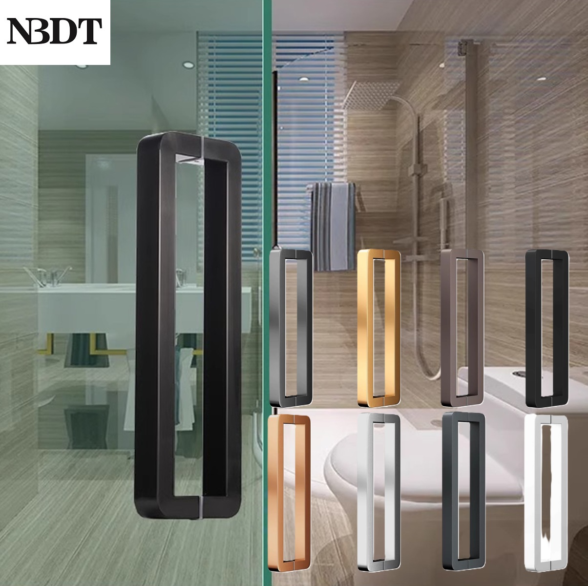 Curved Spring Bar - Maniglia per Porta in Vetro in