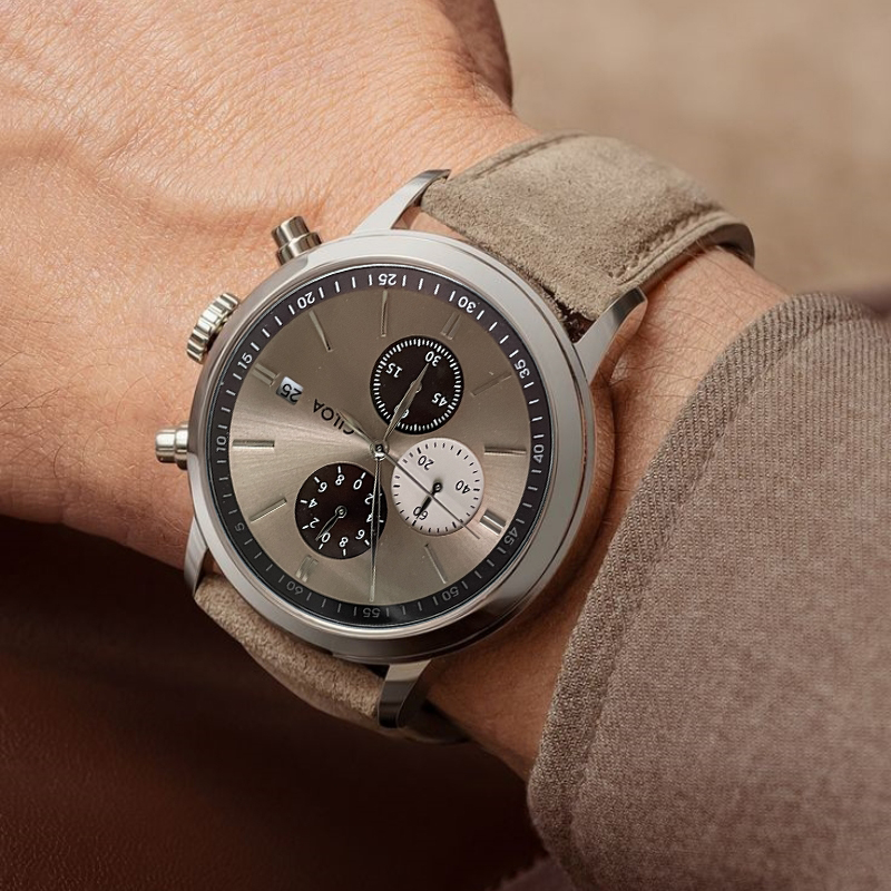 Orologio da polso da uomo CILO - Suede Strap Watch recensione e prezzo
