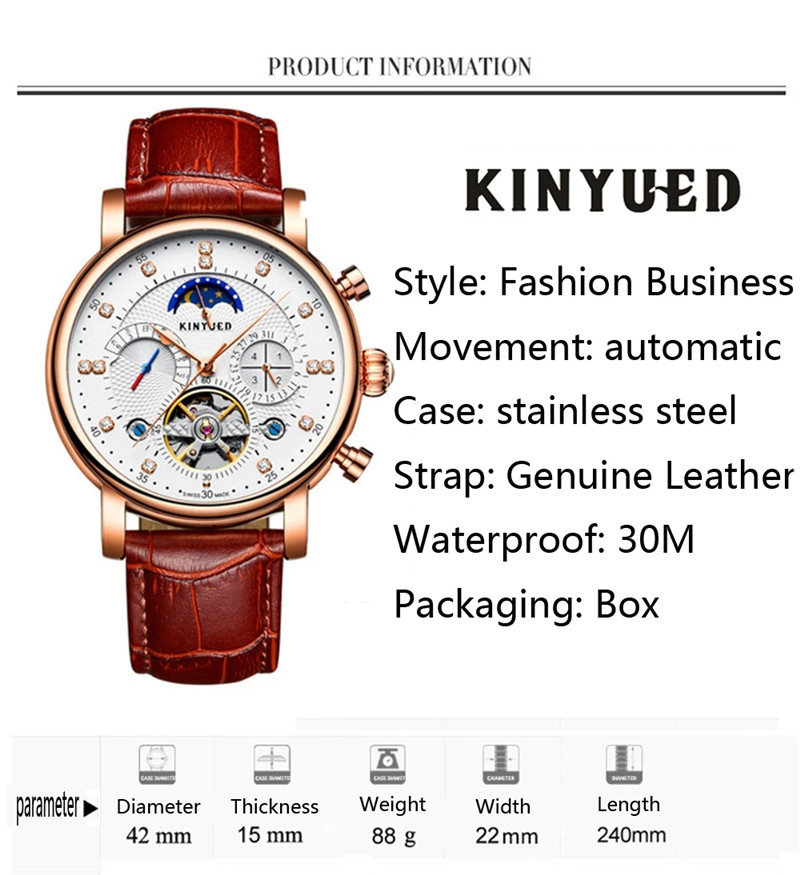 Marchio di lusso KINYUED orolo - Omega Watch Constellation recensione e prezzo